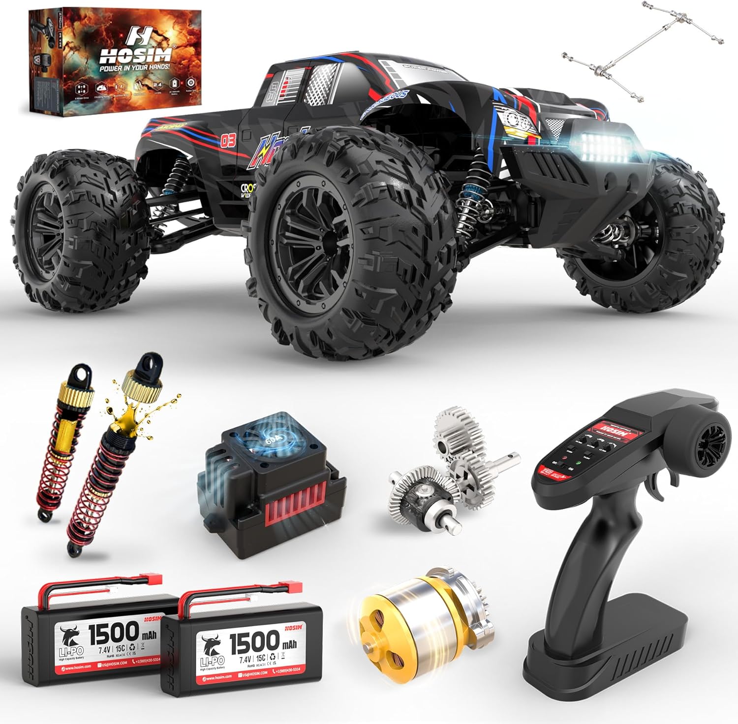 60+ KM/S Hızında Fırçasız RC C - Rc Hobby Grade Monster Truck incelemesi ve fiyatı